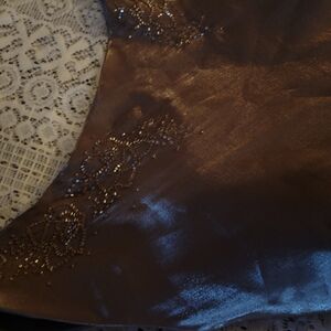 Elegant Brown Beaded Dress